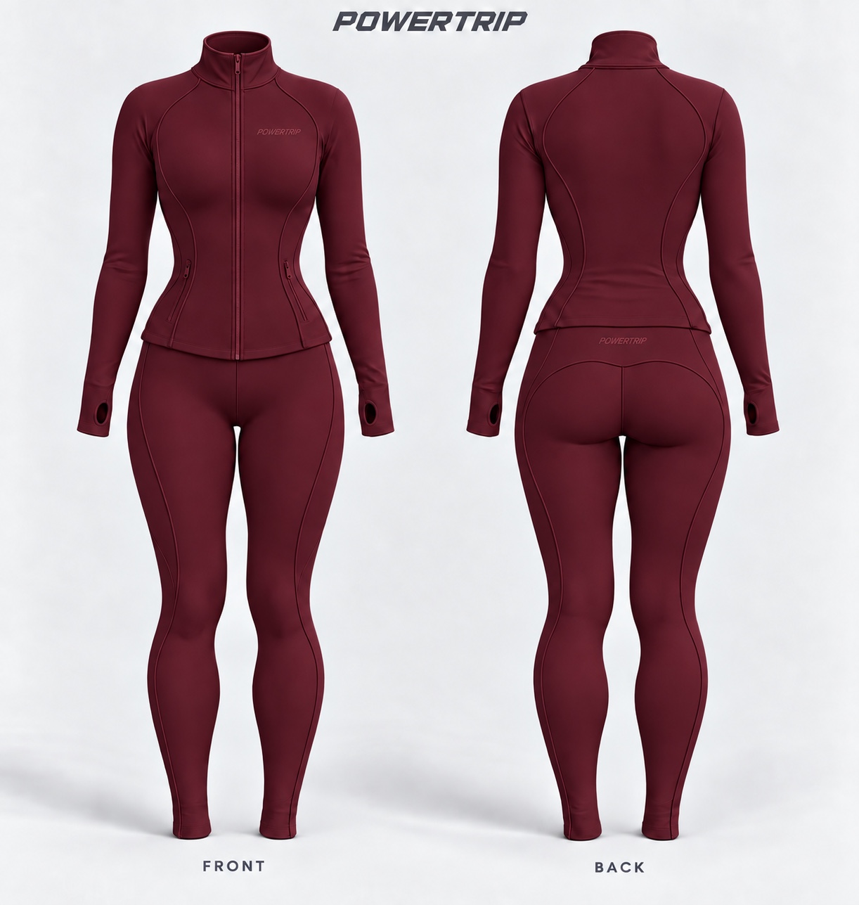 Contour Jacket — Burgundy