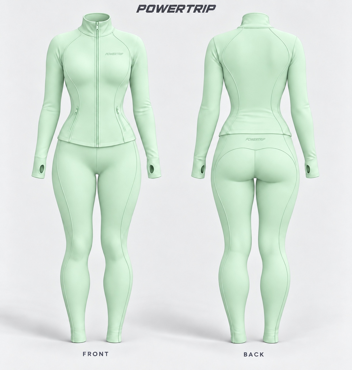 Contour Jacket — Mint green