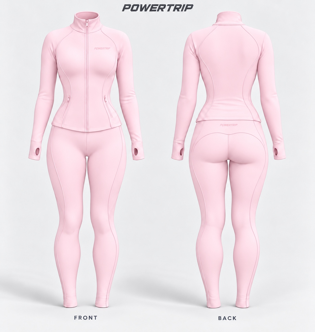 Contour Jacket — Mint pink